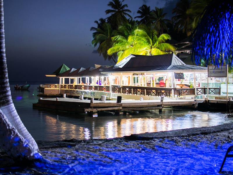 St. Lucia Nightlife at Dolittles Restaurant in Marigot Bay